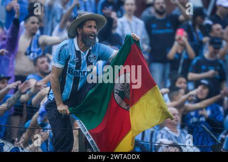 Caxias Do Sul, Brasilien. März 2024. RS - CAXIAS DO SUL - 03/16/2024 - GAUCHO 2024, GREMIO (Foto: Maxi Franzoi/AGIF/SIPA USA) Credit: SIPA USA/Alamy Live News Stockfoto