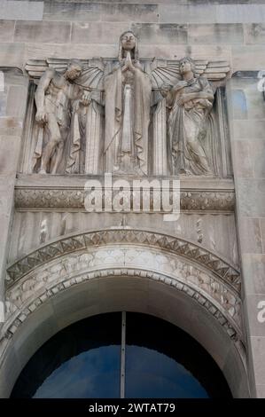 Art Deco, Architektur, Detail, County Medical, Krankenhaus, Außenansicht, Stadtzentrum, Los Angeles, Kalifornien, USA, Stockfoto