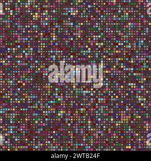 Nahtloses Hintergrundmuster. Quadrate in mehreren Farben. Dunkelrot, gedämpftes Braun, tiefbraunes, kühles Graublau, Moosgrün. Stock Vektor