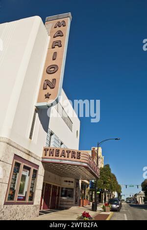 Historisches Marion Theatre in der Magnolia Street in der „Pferdestadt der Welt“ - Ocala, Florida Stockfoto