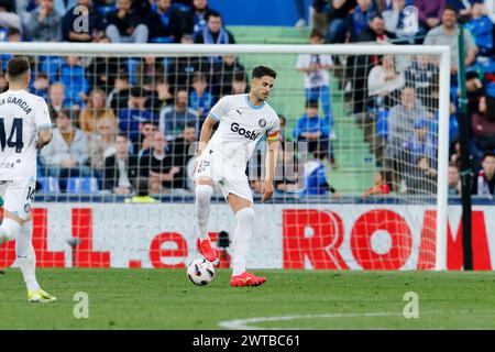 Getafe, Spanien. März 2024. Juanpe (Girona) Fußball/Fußball : spanisches Spiel "LaLiga EA Sports" zwischen Getafe CF 1-0 Girona FC im Estadio Coliseum Getafe in Getafe, Spanien. Quelle: Mutsu Kawamori/AFLO/Alamy Live News Stockfoto