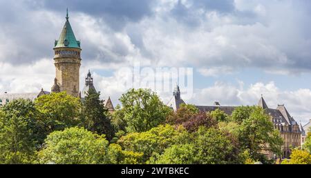 Panoramablick über das Bourbon-Plateau in Luxemburg Stockfoto