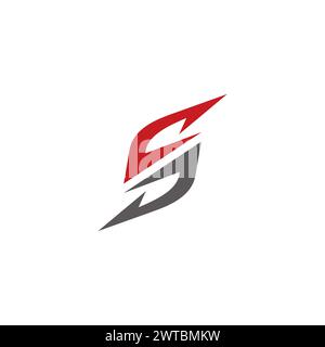 S Logo starkes Design. Symbol „Buchstabe S“ Stock Vektor