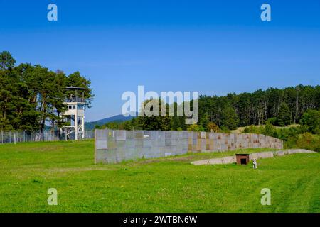 Point Alpha Denkmal in der Nähe von Geisa, Grenzturm und Grenzbefestigung, Grüner Gürtel, ehemalige Grenze, Grenzbefestigung, Wartburg Bezirk Stockfoto