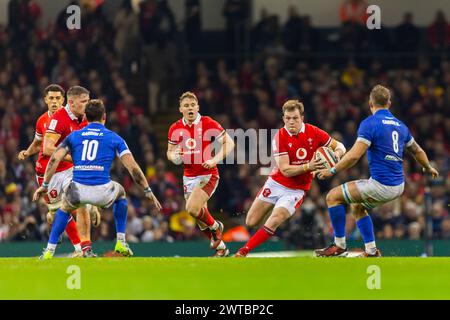 Cardiff, Großbritannien. März 2024. Nick Tomkins of Wales während der Six Nations Championship 2024, Rugby union Spiel zwischen Wales und Italien am 16. März 2024 im Millenium Stadium in Cardiff, Wales Credit: Independent Photo Agency/Alamy Live News Stockfoto