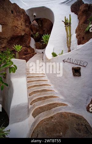 Museo Lagomar, Lagomar Museum, entworfen von Cesar Manrique und Jesus Soto, Nazaret, Tahiche, Lanzarote, Kanarische Inseln, Kanarische Inseln, Spanien Stockfoto