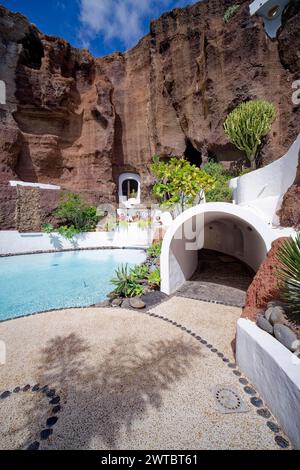 Museo Lagomar, Lagomar Museum, entworfen von Cesar Manrique und Jesus Soto, Nazaret, Tahiche, Lanzarote, Kanarische Inseln, Kanarische Inseln, Spanien Stockfoto