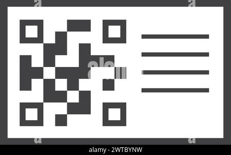 Symbol für QR-Code. Digitale Kodierung von Dateninformationen Stock Vektor