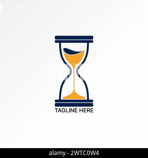 Logo-Design Grafikkonzept kreative abstrakte Premium-Vektor-Stock-Ikone Sandstglas Zeit traditionelle Uhr. In Bezug auf die Countdown-Timeline Stock Vektor