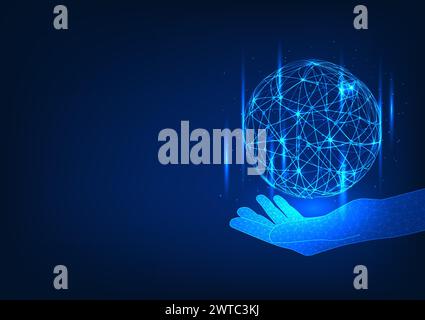 Die vorliegende Prozessortechnologie zeigt die Erfassung von Daten aus Netzwerken aus der ganzen Welt und deren Verarbeitung auf andere Betriebssysteme. Es ist wie ein Stock Vektor