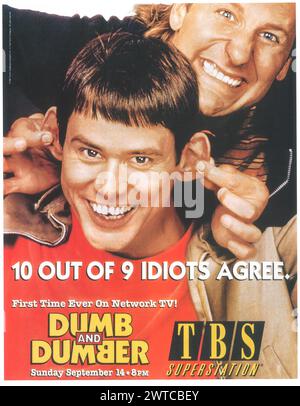 Dumb and Dumber-Film von 1997 auf TBS Superstation, Regisseur: Peter Farrelly, mit Jim Carrey, Jeff Daniels Stockfoto