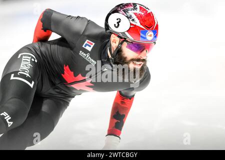 DUBOIS Steven KANN am 2. Tag an der World Short Track Speed Skating Championship von Rotterdam am 16. März 2024 teilnehmen. Foto von Phil Hutchinson. Nur redaktionelle Verwendung, Lizenz für kommerzielle Nutzung erforderlich. Keine Verwendung bei Wetten, Spielen oder Publikationen eines einzelnen Clubs/einer Liga/eines Spielers. Quelle: UK Sports Pics Ltd/Alamy Live News Stockfoto