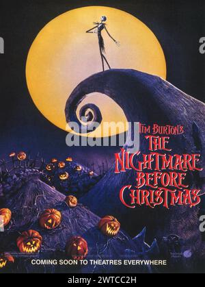 1993 The Nightmare Before Christmas Film-Werbespot von Tim Burton Stockfoto