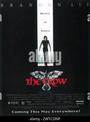1994 The Crow Film Poster Werbung mit Brandon Lee, dir von Alex Proyas Stockfoto