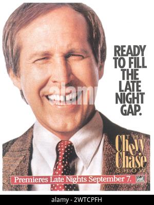 1993 Werbeplakat The Chevy Chase Show Fox TV Ad Stockfoto