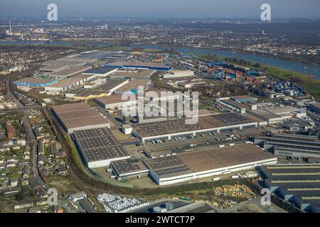 Luftbild, Logport I, Containerhafen, Duisburger Hafen D3T Trimodal Terminal Duisburg, AutomobilLogistik, Friemersheim, Duisburg, Ruhrgebiet, Nordrhein-Westfalen, Deutschland, Duisburg-S ACHTUNGxMINDESTHONORARx60xEURO *** Luftaufnahme, Logport I, Containerhafen, Duisburger Hafen D3T Trimodal Terminal Duisburg, Automobillogistik, Friemersheim, Duisburg, Ruhrgebiet, Nordrhein-Westfalen, Deutschland, Duisburg S ACHTUNGxMINDESTHONORARx60xEURO Stockfoto