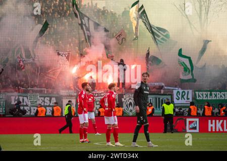 Porto, Deutschland. März 2024. BERLIN, DEUTSCHLAND - 16. MÄRZ: Spiel zwischen Union Berlin und Werder im Rahmen der Bundesliga im Stadion Alte Försterei am 16. März 2024 in Porto. (Foto: Sergio Mendes/PxImages) Credit: PX Images/Alamy Live News Stockfoto