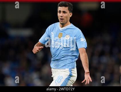 Manchester, Großbritannien. März 2024. Rodri von Manchester City während des FA Cup-Spiels im Etihad Stadium in Manchester. Der Bildnachweis sollte lauten: Andrew Yates/Sportimage Credit: Sportimage Ltd/Alamy Live News Stockfoto