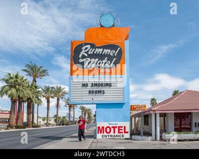 Vintage Motel am nördlichen Teil des Las Vegas Boulevard in Las Vegas, Nevada Stockfoto