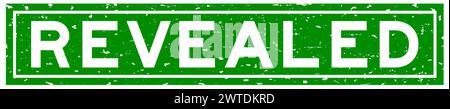 Grunge grün aufgedeckter quadratischer Gummisiegelstempel auf weißem Hintergrund Stock Vektor