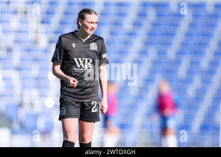 Birmingham, Großbritannien. März 2024. Blackburn Rovers' Millie Robertson während des Womens Championship-Spiels zwischen Birmingham City Women und Blackburn Rovers Women in St Andrews, Birmingham, England am 17. März 2024. Foto von Stuart Leggett. Nur redaktionelle Verwendung, Lizenz für kommerzielle Nutzung erforderlich. Keine Verwendung bei Wetten, Spielen oder Publikationen eines einzelnen Clubs/einer Liga/eines Spielers. Quelle: UK Sports Pics Ltd/Alamy Live News Stockfoto