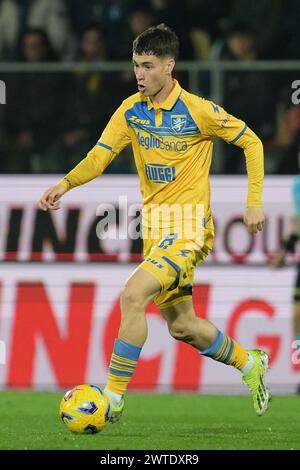 Frosinone, Italien. März 2024. Frosinone's Matias Soule während des Serie A Tim Fußballspiels zwischen Frosinone und Lazio im Frosinone Benito Stirpe Stadion, Italien - Samstag, 16. März 2024 - Sport Soccer ( Foto: Alfredo Falcone/LaPresse ) Credit: LaPresse/Alamy Live News Stockfoto