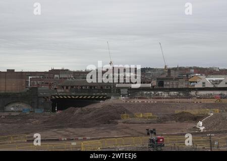 HS2 Birmingham - Curzon Street - Eisenbahnbau Stockfoto