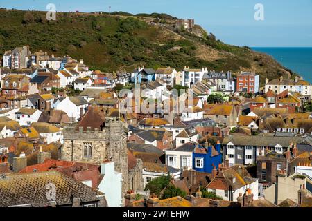 Hastings Old Town, East Sussex, Großbritannien Stockfoto