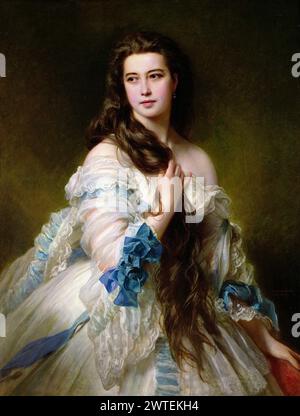 Franz Xavier Winterhalter – Porträt von Madame Rimsky-Korsakov, Varvara Dmitrijewna Mergassov 1864. 117 x 90 Stockfoto