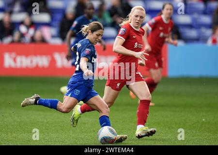 Liverpool FC gegen West Ham United FC Barclays Womens Super League PRENTON PARK TRANMERE ENGLAND MÄRZ 2024. Katrina Gorry während des Spiels der Barclays Women’s Super League zwischen Liverpool FC und West Ham United FC am 17. März 2024 im Prenton Park Tranmere in Birkenhead, England. (Foto Alan Edwards für F2images) Stockfoto