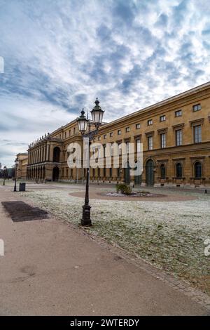 Die Residenz im Zentrum von München ist der ehemalige Königspalast der bayerischen Wittelsbach-Monarchen. Der größte Stadtpalast Deutschlands. Stockfoto