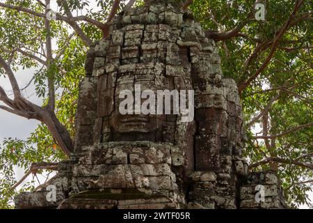 Tor zum Ta Som Tempel in Angkor in der Nähe von Siem Reap in Kambodscha in Südostasien Stockfoto