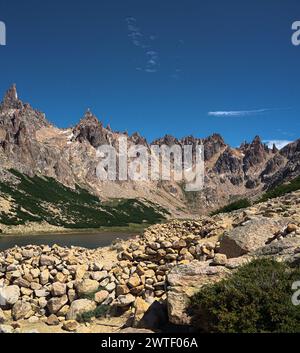 Paisaje de Montaña cabaña Stockfoto