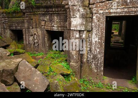 Ruinen des Tempels Prasat Preah Khan von Angkor Thom in der Nähe von Siem Reap in Kambodscha in Südostasien Stockfoto