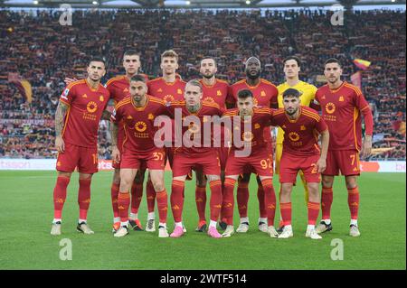 Stadio Olimpico, Rom, Italien. März 2024. Serie A Football; Roma versus Sassuolo; Startup von AS Roma Credit: Action Plus Sports/Alamy Live News Stockfoto