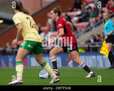 Manchester, Großbritannien. März 2024. Manchester United Mittelfeldspielerin Ella Toone (7) während des Spiels der barclays-Superliga von Manchester United gegen Bristol City im Leigh Sports Valley Stadium 17. März 2024 (Jayde Chamberlain/ SPP) Credit: SPP Sport Press Photo. /Alamy Live News Stockfoto