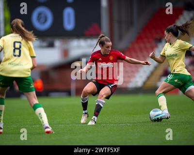 Manchester, Großbritannien. März 2024. Manchester United Mittelfeldspielerin Ella Toone (7) während des Spiels der barclays-Superliga von Manchester United gegen Bristol City im Leigh Sports Valley Stadium 17. März 2024 (Jayde Chamberlain/ SPP) Credit: SPP Sport Press Photo. /Alamy Live News Stockfoto