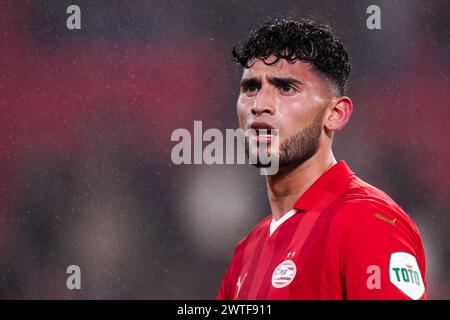 Eindhoven, Niederlande. März 2024. EINDHOVEN, NIEDERLANDE - 17. MÄRZ: Ricardo Pepi von PSV sieht beim niederländischen Eredivisie-Spiel zwischen PSV und FC Twente im Philips Stadion am 17. März 2024 in Eindhoven, Niederlande, an. (Foto von Joris Verwijst/Orange Pictures) Credit: Orange Pics BV/Alamy Live News Stockfoto