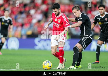 Lissabon, Portugal. März 2024. Rio Maior, 03/17/2024 - heute Abend veranstalteten die Fußballmannschaft Casa Pia AC Sport Lisboa und Benfica in der 26. Runde der Betclic Portugal League Championship im Stadtstadion in Rio Maior. Rafa (Mário Vasa/Global Imagens) Credit: Atlantico Press/Alamy Live News Stockfoto