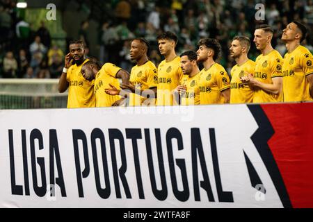 Lissabon, Portugal. März 2024. Lissabon, Portugal, 17. März 2024: Boavista Team vor dem Liga Portugal Spiel zwischen Sporting CP und Boavista im Estadio Jose Alvalade in Lissabon, Portugal. (Pedro Porru/SPP) Credit: SPP Sport Press Photo. /Alamy Live News Stockfoto