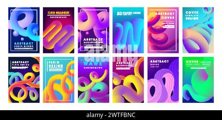 Modernes abstraktes Poster. Plakat-Design mit farbigen stilisierten Verlaufsformen aktuelle Vektorflyer oder Cover Stock Vektor