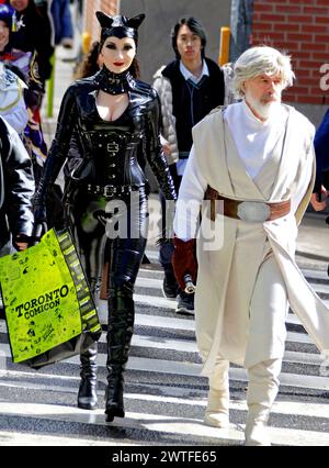 Toronto, Kanada. März 2024. Die Teilnehmer kommen am 17. März 2024 am Toronto Comicon 2024 im Metro Toronto Convention Centre in Toronto (Kanada) an. (Foto: Mike Campbell/NurPhoto)0 Credit: NurPhoto SRL/Alamy Live News Stockfoto