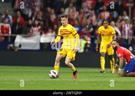 Madrid, Spanien. März 2024. Marc Casado (Barcelona) Fußball/Fußball : spanisches Spiel "LaLiga EA Sports" zwischen Club Atletico de Madrid 0-3 FC Barcelona im Estadio Civitas Metropolitano in Madrid, Spanien. Quelle: Mutsu Kawamori/AFLO/Alamy Live News Stockfoto