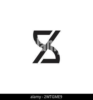 Letter sx simple Connect Line Logo Vektor Stock Vektor