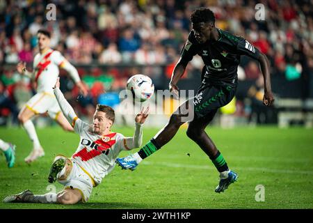 Madrid, Spanien. März 2024. Spanien La Liga Fußball Matcha Rayo Vallecano vs Betis im Vallecas Stadion in Madrid, 17. März 2024 900/Cordon PRESS Credit: CORDON PRESS/Alamy Live News Stockfoto