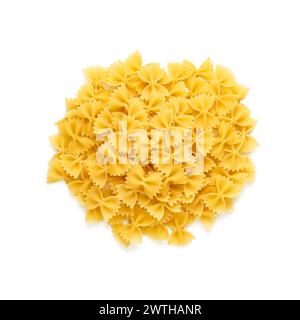 Italienische Pasta Farfalle. Nahaufnahme mit ungekochter Schleife und Pasta Stockfoto