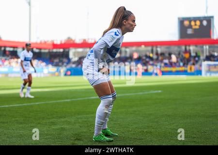 Barcelona, Spanien. März 2024. Barcelona, Spanien, 17. März 2024: Spieler der UDG Teneriffa während des Liga-F-Fußballspiels zwischen FC Barcelona und UD Teneriffa im Johan Cruyff Stadium in Barcelona, Spanien (Judit Cartiel/SPP) Credit: SPP Sport Press Photo. /Alamy Live News Stockfoto