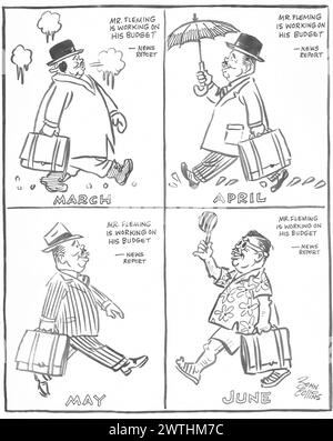 Cartoon - der Frühling ist dieses Jahr etwas spät. John Collins (1917-2007) Stockfoto