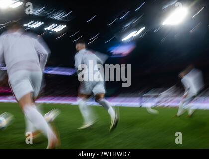 Köln, RheinEnergieStadion, 15.03.2024: Spieler des FC machen sich warm vor dem Spiel der 1.Bundesliga 1.FC Köln gegen RB Leipzig. Stockfoto