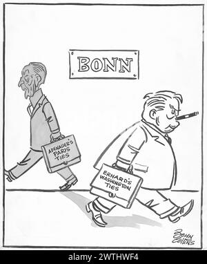Cartoon - Ich und mein Schatten. John Collins (1917-2007) Stockfoto